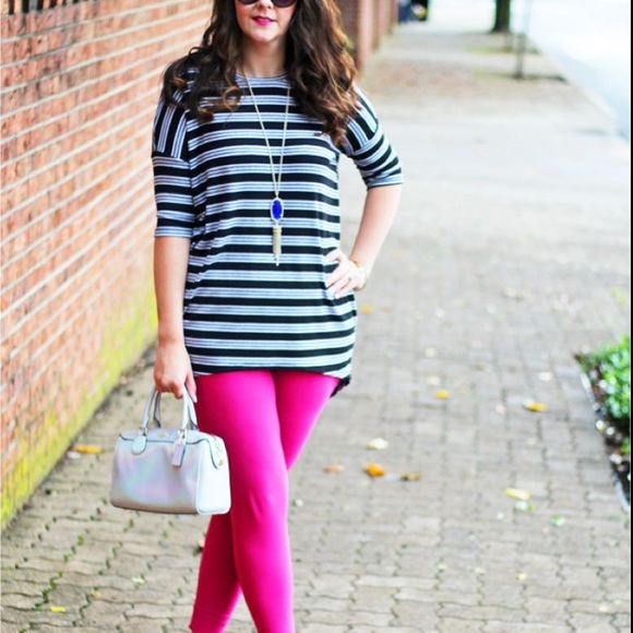 Lularoe Irma tunic loose blouse hi-low shirt XS oversize golden brown stripe - Picture 13 of 15